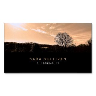 Photographer Business Card Sepia Landscape