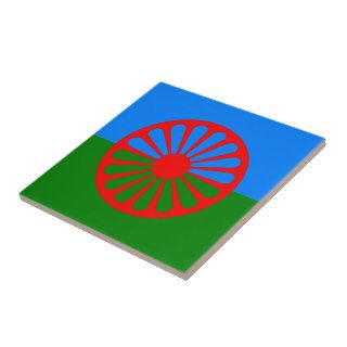 Official Romany gypsy flag Tile