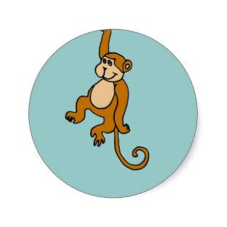 XX  Funny Hanging Monkey Stickers