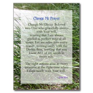 Shortened Change Me Prayer Tosha Silver Postcards