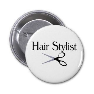 Hair Stylist Scissors Pinback Buttons