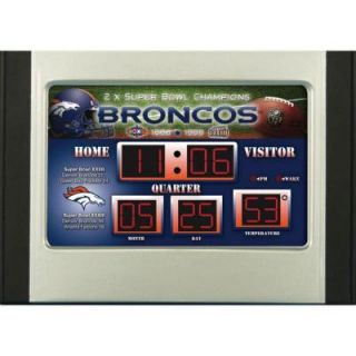 Denver Broncos 6.5 in. x 9 in. Scoreboard Alarm Clock with Temperature 0128800