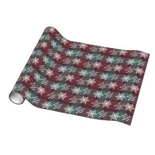 Merry Christmas personalized plaid Gift Wrap
