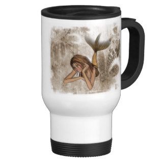 Fractal Background 3D Mermaid Coffee Mug