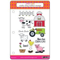 'The Barnyard' Rubber Stamp Set Wood Stamps