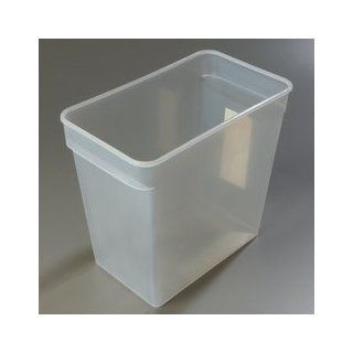 Carlisle ST162930 StorPlus Polypropylene Square Storage Container, 18 Quart Capacity, 14.18" Top Length x 8.31" Top Width x 12 3/4" Height, See Thru (Case of 6)