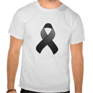 Black Awareness Ribbon T Shirt