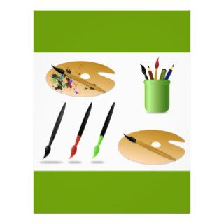 free vector painting accessories 11021 flyers