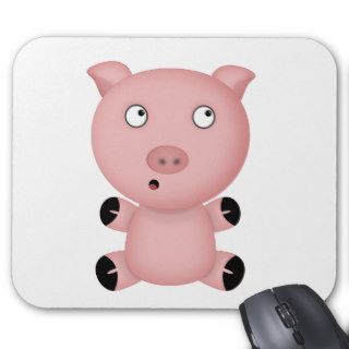Parker the Cute Pink Cartoon Pig Mouse Pad