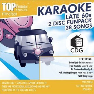 Top Tunes Karaoke CDG Late 60's TTFP 57&58 v2; Van Morrison, Sonny & Cher and The Monkees Music