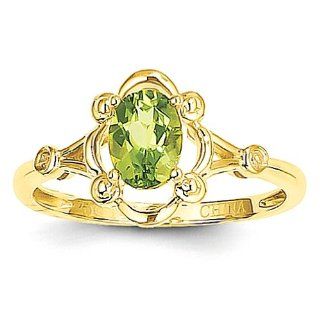 14k Peridot Diamond Ring Wedding Bands Jewelry