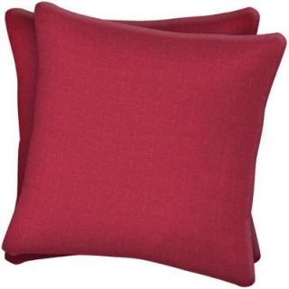 Arden Chili Red Solid Outdoor Throw Pillow (2 Pack) FB08554B 9D2