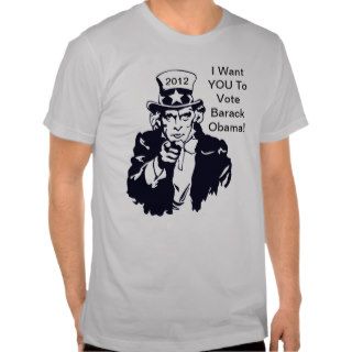 Uncle Sam Says Vote Barack Obama 2012 Tshirt
