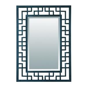Yosemite Home Decor 20 in. x 28 in. Asian Inspired Iron Decorative Framed Mirror YHJZ 6007