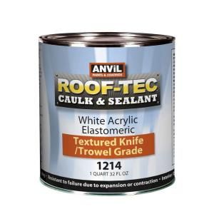 ANViL ROOF TEC 0.25 gal. White Acrylic Elastomeric Texture Knife/Trowel Grade Caulk and Sealant 121404