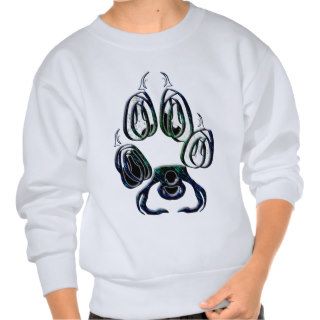 Wolf Paw Print Pullover Sweatshirt