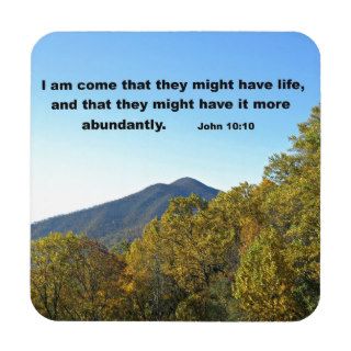 John 1010 I am come that they might have lifeBeverage Coasters