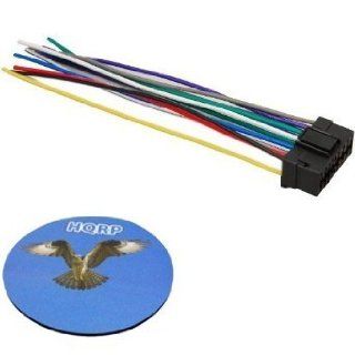 HQRP 16 PIN JVC Car Stereo / Radio / Head Unit Wire Wiring Harness Plug / Cable for ARSENAL SERIES KD AR3000 / KD AR5000 / KD AR800 / KD AR600 / KD ARS00 / KD AR400 / KD AR300 / KD AR200 / KD A525 / KD A725 plus HQRP Coaster Automotive