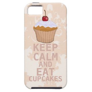 Soothing Peachy Damask KEEP CALM AND Eat Cupcakes iPhone 5 Cases
