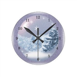 Winter Snow Globe Wall Clock