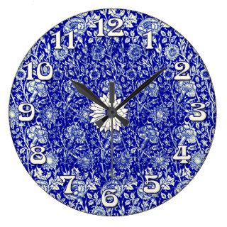 Sorta Blue Calico Timekeeper Clock