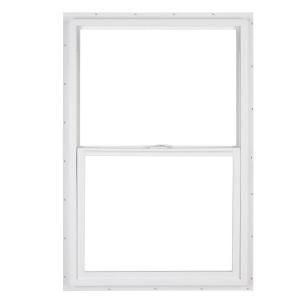 SIMONTON DaylightMax Single Hung Vinyl Windows, 24 in. x 36 in., White, with ProSolar LowE Glass, Argon Gas and Screens DMSH 2436WHL2ARHS