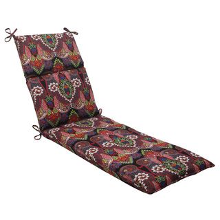 Pillow Perfect Outdoor Marapi Black Chaise Lounge Cushion Pillow Perfect Outdoor Cushions & Pillows