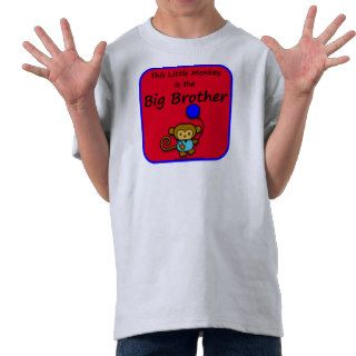 bb this little monkey is the big brother t shirts