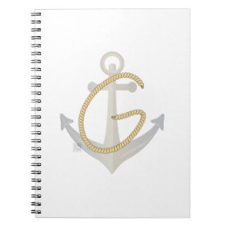 Anchor and Rope Typeface – Letter G Note Books