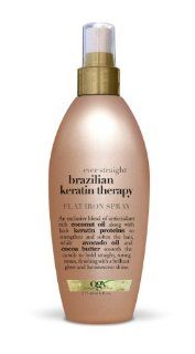 OGX Flat Iron Spray, Ever Straight Brazilian Keratin Therapy, 6oz  Home Decor Products  Beauty