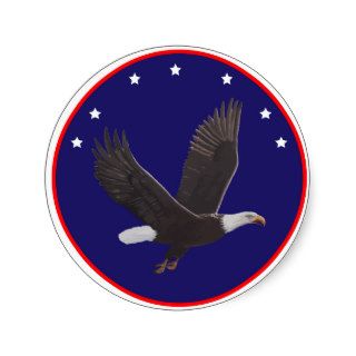 Bald Eagle Blue Star Logo Sticker