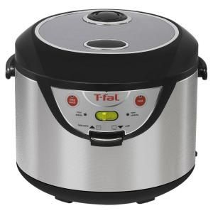 T Fal Balanced Living 3 in 1 Rice Cooker with Slow Cooking Function, Silver RK202EUS