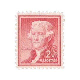 #1033   1954 2c Thomas Jefferson U.S. Postage Stamp Plate Block (4) 