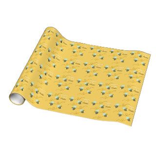 Bumble Bee Mommy to Bee Wrapping Paper