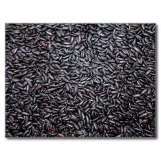 Background of Black Purple Rice Post Card
