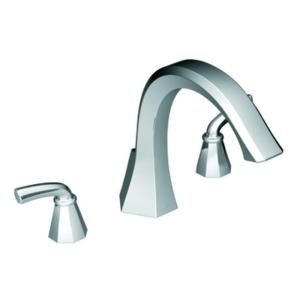 MOEN Felicity 2 Handle High Arc Roman Tub Faucet Trim Kit in Chrome TS243