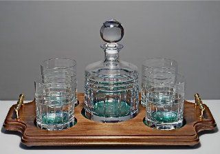 Reed & Barton Tempo Decanter Wood Tray Kitchen & Dining