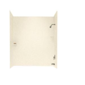 Swanstone 30 in. x 60 in. x 60 in. Three Piece Easy Up Adhesive Tub Wall in Pebble SS 60 3 072