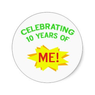 Fun 10th Birthday Gift Idea Round Sticker