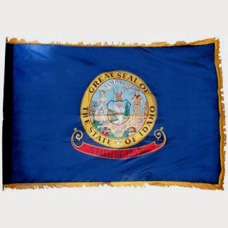 Valley Forge Idaho Flag 4x6 Foot Spectramax Nylon With Pole Hem & Fringe   Outdoor Flags