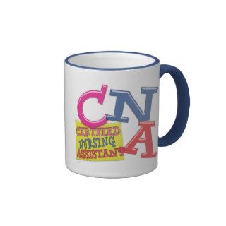 CNA WHIMSICAL LETTERS  CERTIFIED NURSING ASSISTANT COFFEE MUGS