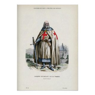 Jacques de Molay   Knight Templar Posters
