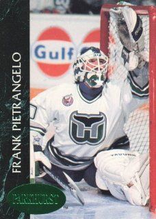 1992 93 Parkhurst Hockey Emerald Ice Parallel #296 Frank Pietrangelo Hartford Whalers NHL Trading Card Sports Collectibles