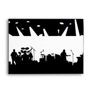 Band On Stage Concert Silhouette B&W Envelope