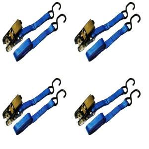 EVEREST 15 ft. x 1 in. 1500 lbs. Ratchet Tie Down Strap (4 Pack) S1009 4