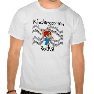 Puppy with Pencil Kindergarten Rocks T Shirts