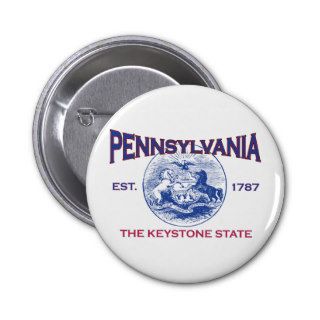 PENNSYLVANIA The Keystone State Pinback Button