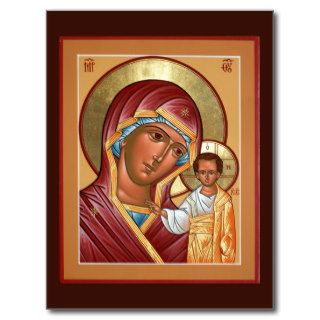 Kazan Mother of God Prayer Card Post Cards