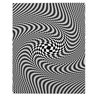 Optical Illusion Black and White Plaque
