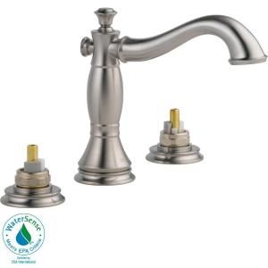 Delta Cassidy 8 in. Widespread 2 Handle High Arc Bathroom Faucet in Stainless   Less Handles 3597LF SSMPU LHP